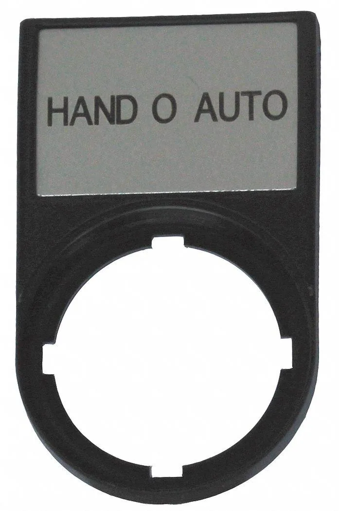 Eaton Eaton M22S-ST-D12 Legend Plate Hand-Off-Auto Black Rectangular — product photo