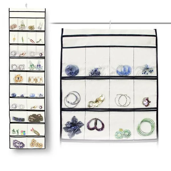 Xspot products Xspot products Hanging Canvas Jewelry Organizer 52 Pocket — product photo