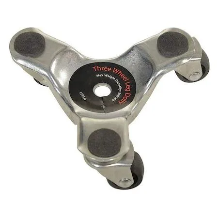 Silver steel dolly with four swivel casters