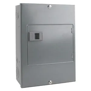 Square D gray steel generator panel, prewired, 12-1/2 by 8-7/8 inches
