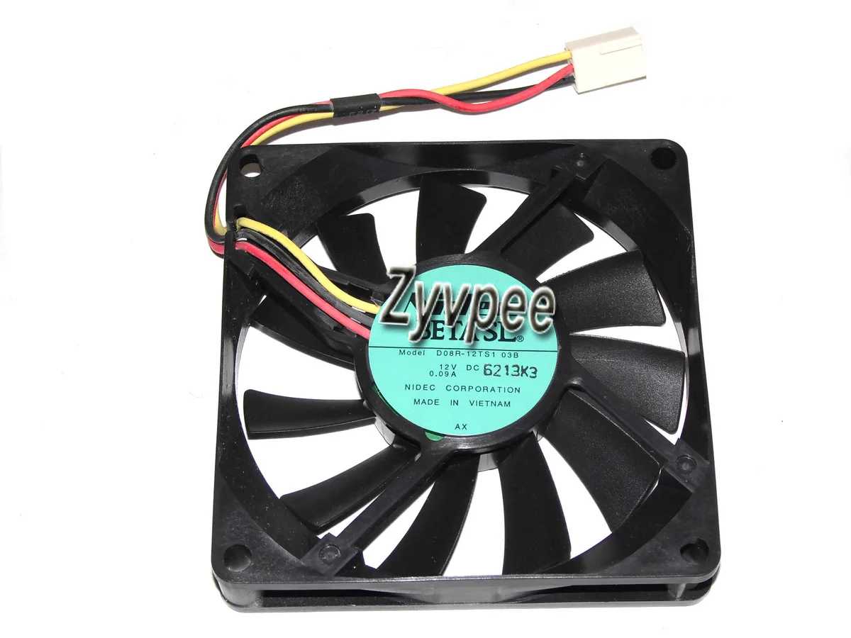 Zyvpee Zyvpee D08R-12TS1 03B 80x80x15mm 3-pin case fan — product photo
