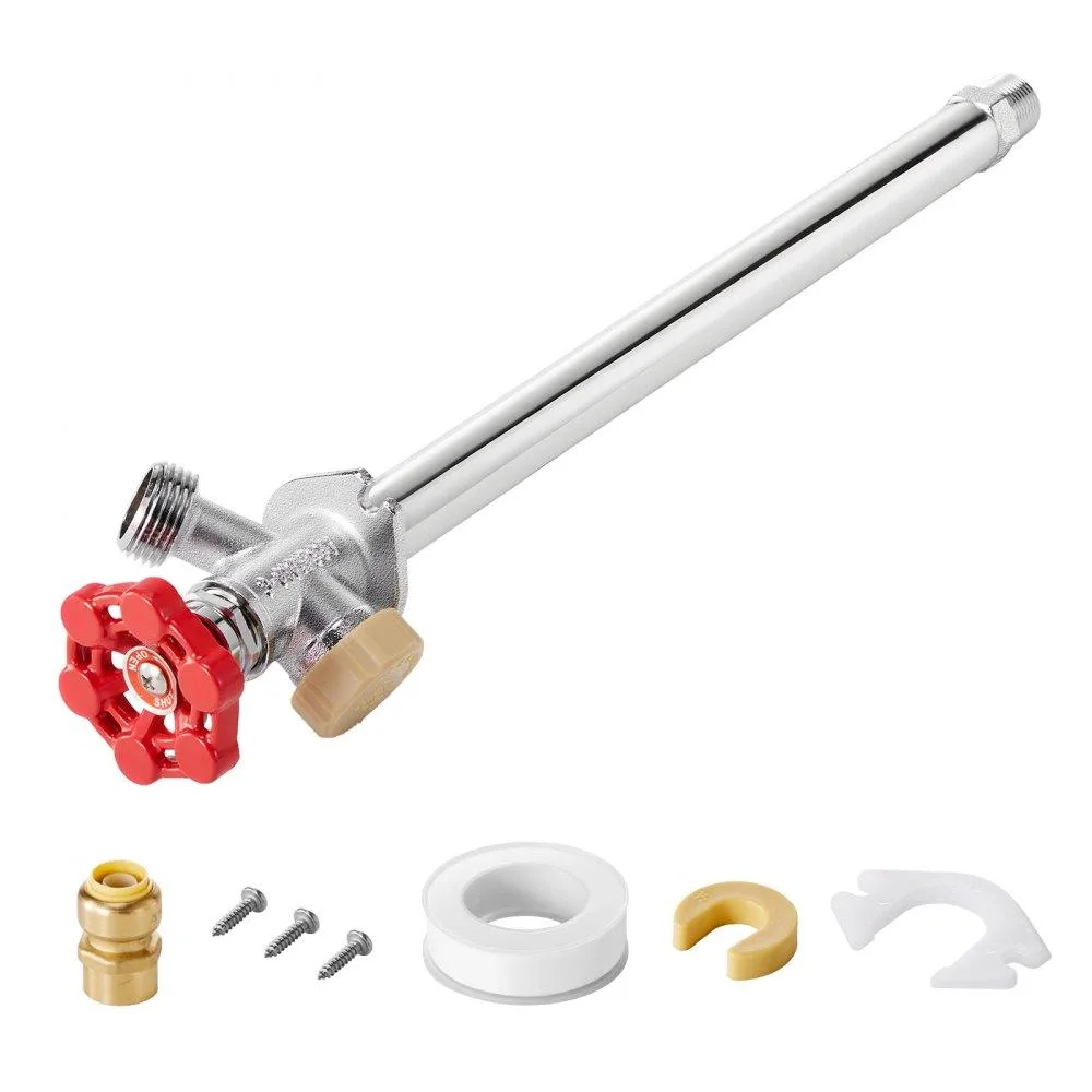 VEVOR VEVOR Anti-Siphon Frost-Proof Sillcock 12" Push-to-Fit 1/2" x 3/4 — product photo