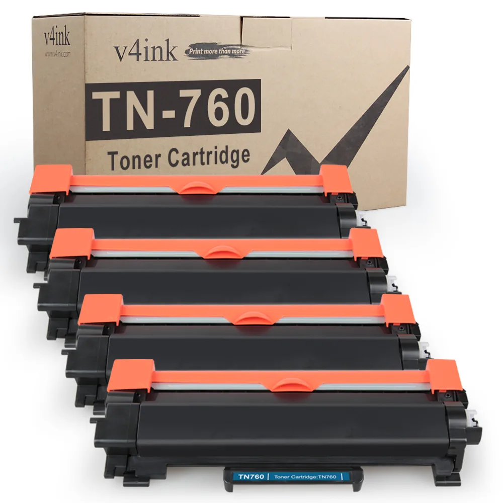 V4ink V4ink TN760 TN730 4-Pack High Yield Black Toner Cartridge — product photo