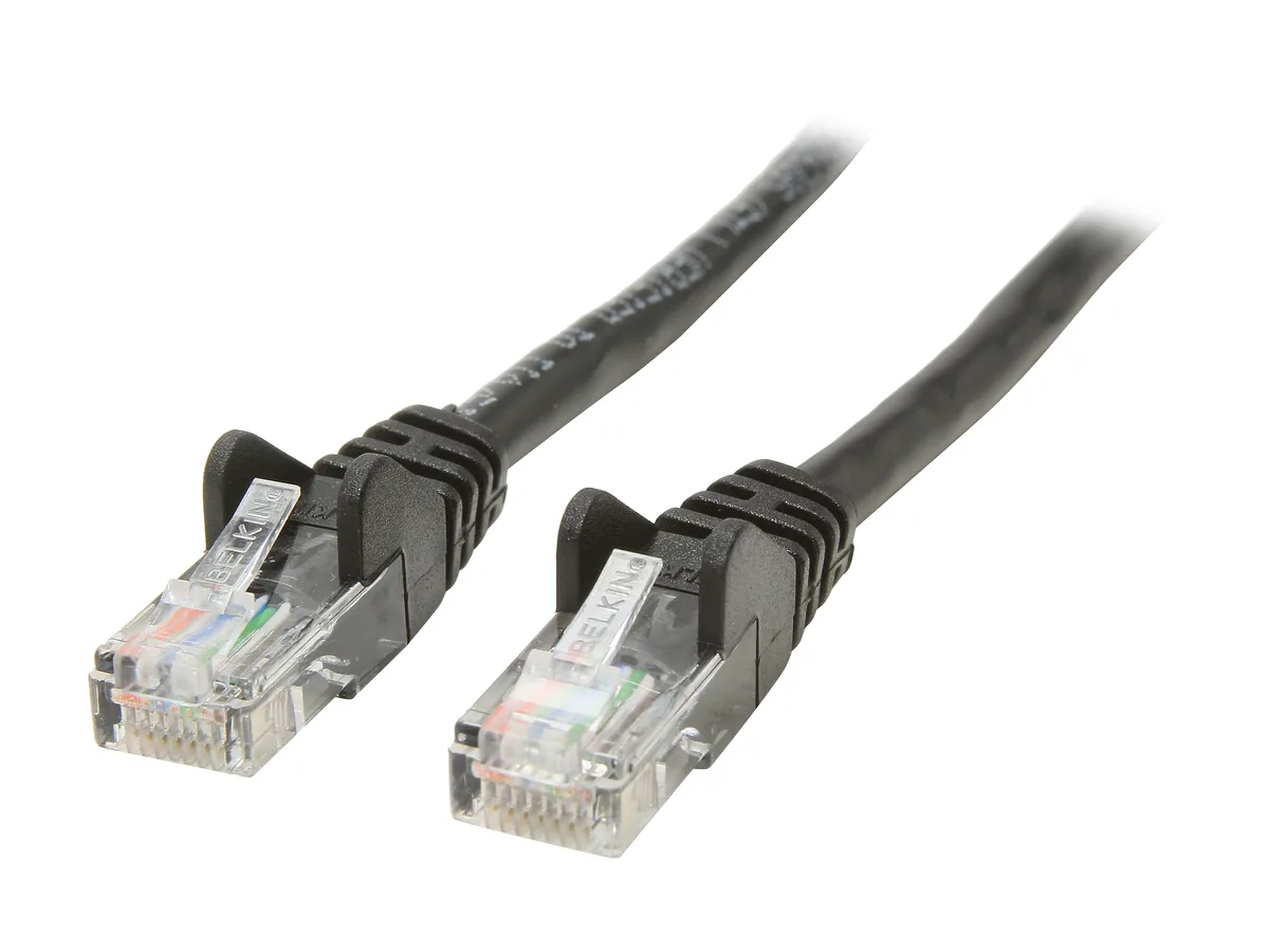 Belkin Belkin A3L791-20-BLK-S 20 ft Cat 5E network ethernet cable — product photo