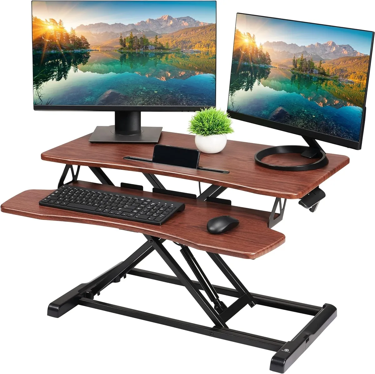 Techorbits TechOrbits Dark Wood 32" Standing Desktop Converter — product photo