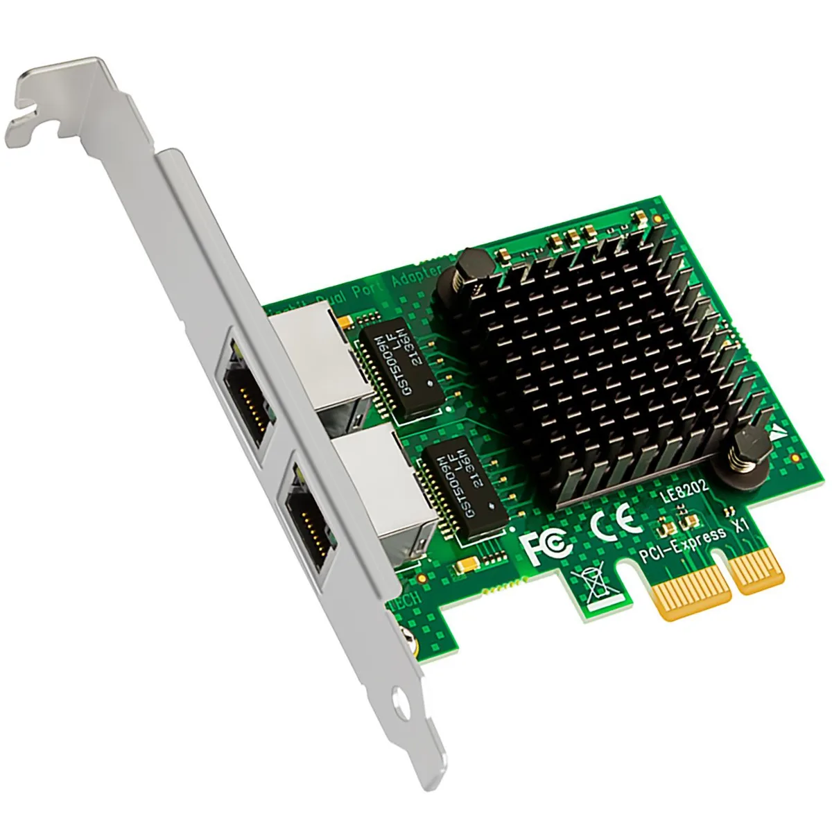 GLOTRENDS GLOTRENDS LE8202 2-Port Gigabit PCIe 1.0 x1 Network Card — product photo