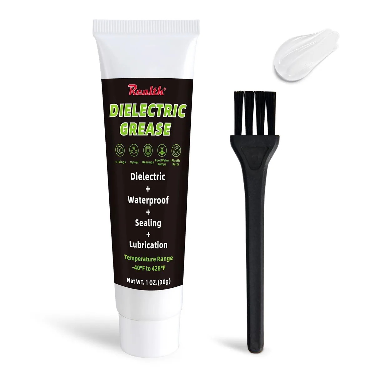Small white tub of silicone dielectric grease paste