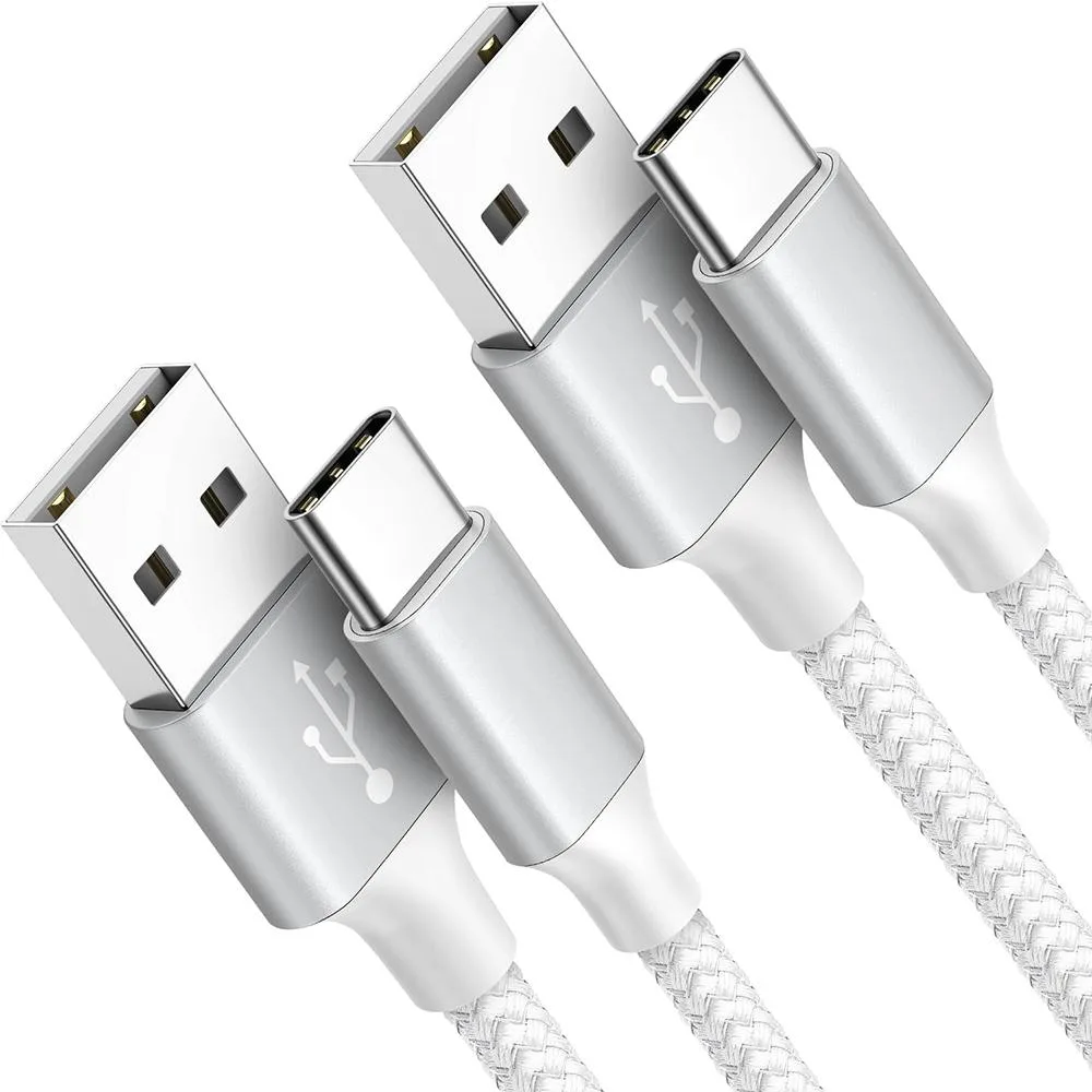 Hitoor Hitoor USB-A to USB-C Cable 3.3ft 18W 2-Pack Silver Braided — product photo