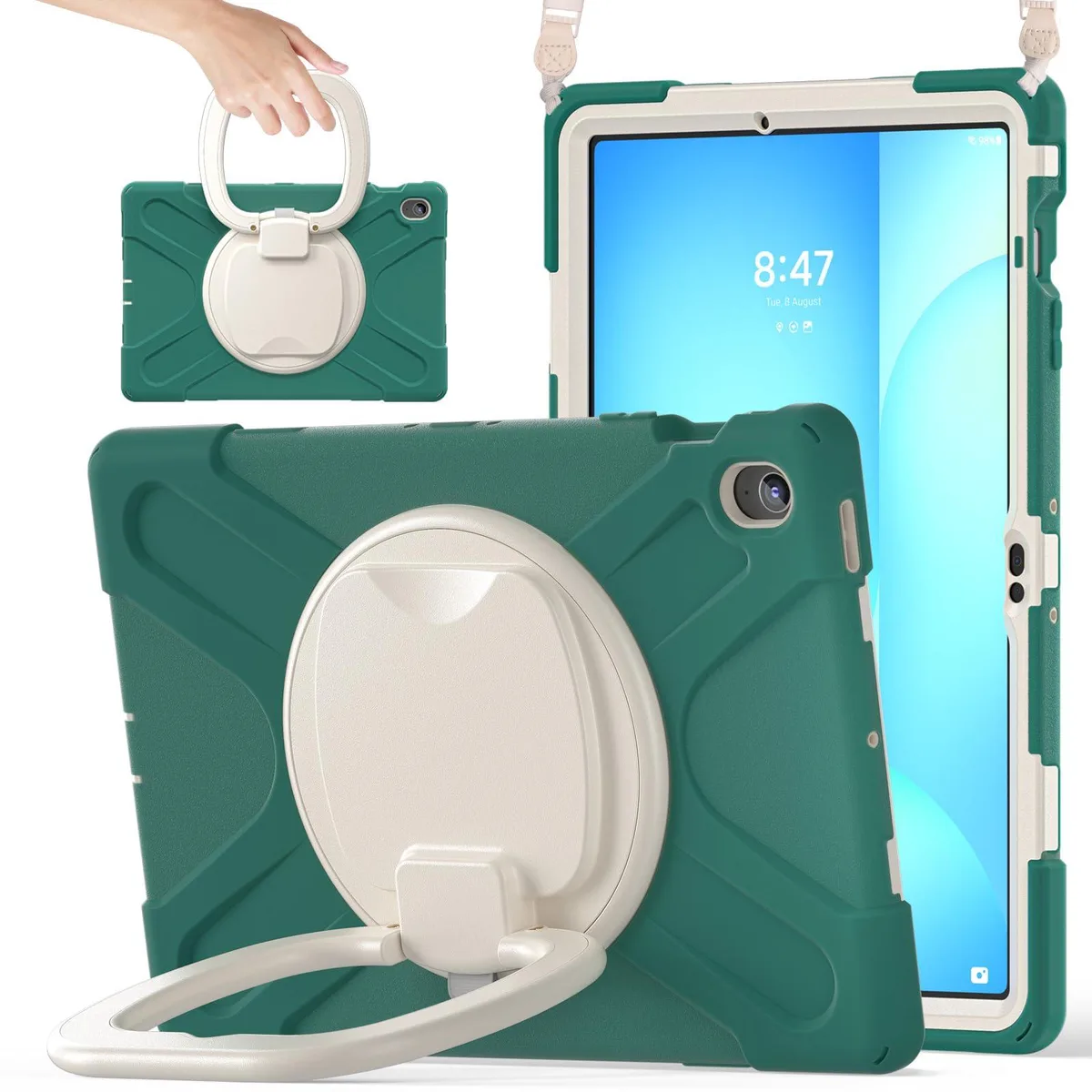 Timoom Timoom SM-X620 rugged silicone case 13.1" emerald green accessory — product photo