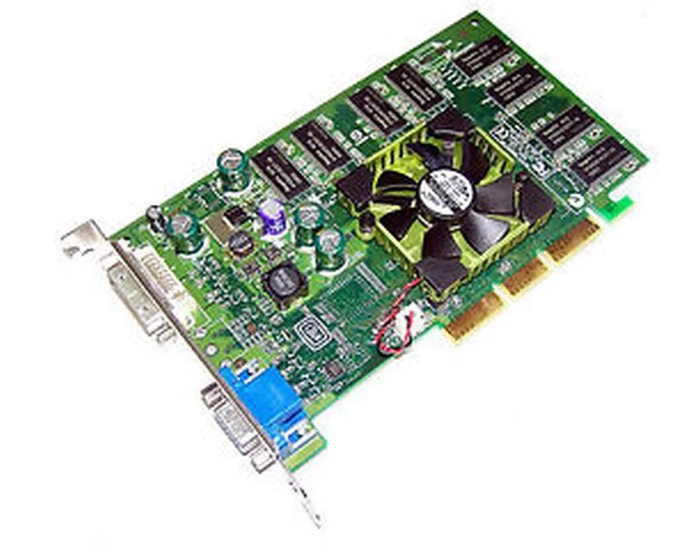 DELL DELL U0842 NVIDIA Quadro FX500 128MB DDR 128-Bit DVI/VGA AGP 8x workstation graphics card — product photo