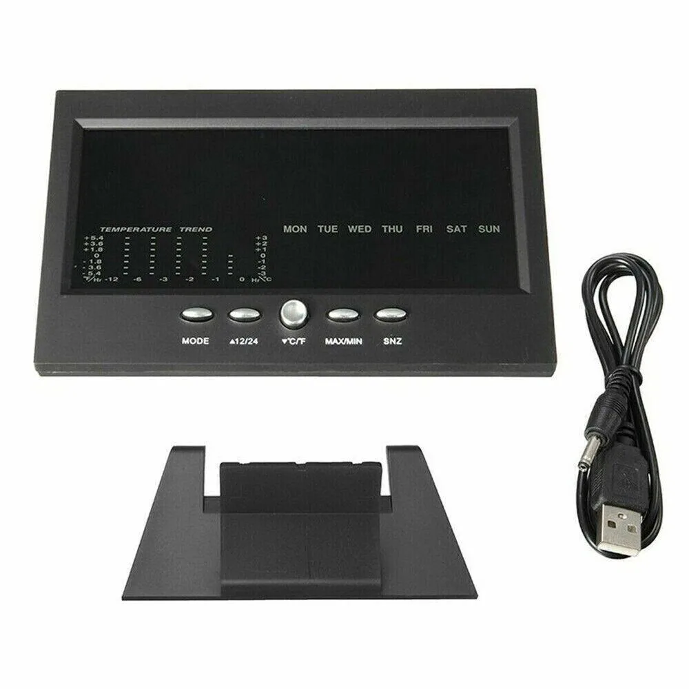 The Perfect Part The Perfect Part LCD Color Digital Weather Clock Black — product photo
