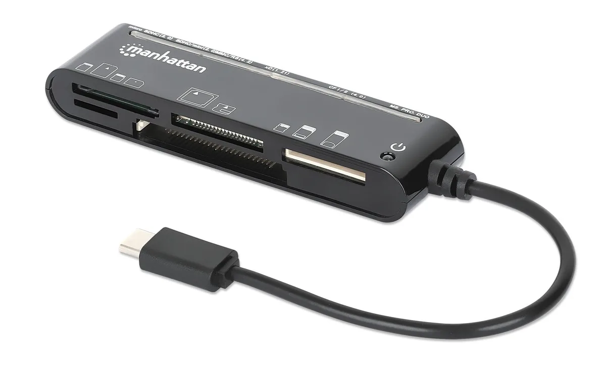 MANHATTAN MANHATTAN 5-in-1 USB-C Card Reader Writer 480 Mbps 102681 — product photo