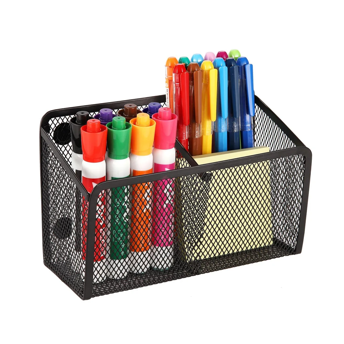  Ameceres Magnetic Mesh Pencil Holder 2-Slot Black 7.5 W x 3.5 H inches — product photo