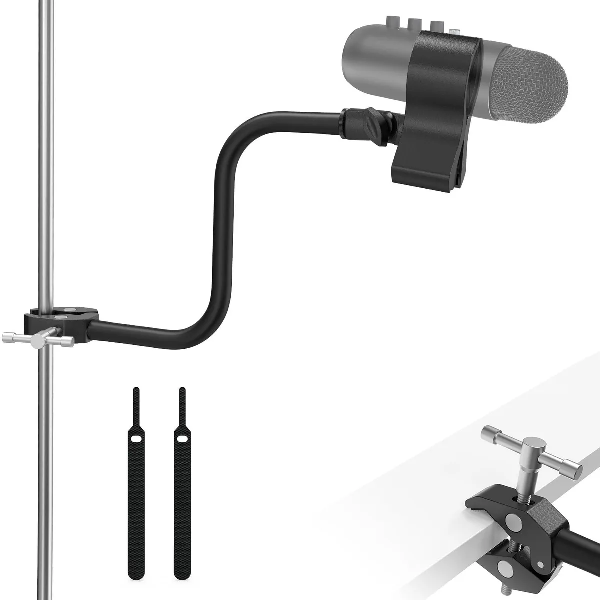  ZealSound HS13-Series 13" Gooseneck Mic Stand with Crab Clamp — product photo