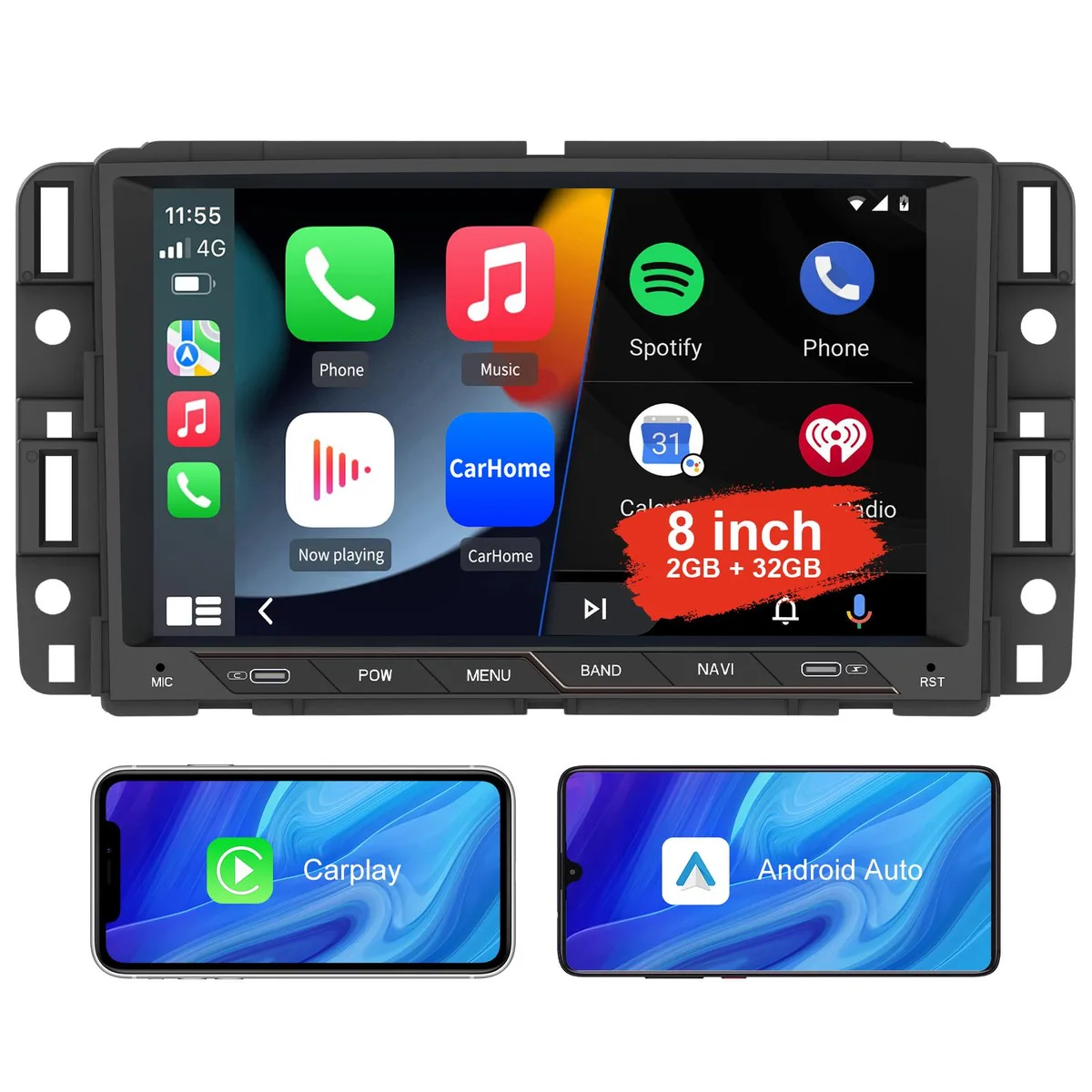 litillbuly litillbuly 8" Android 13 Head Unit 64 GB Chevy Silverado GMC Sierra Yukon Buick 2007-2013 — product photo