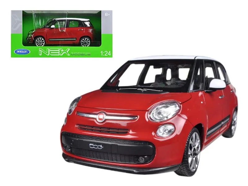 Welly Diecast Welly Diecast 2013 Fiat 500L Red 1/24 hobby collectible — product photo