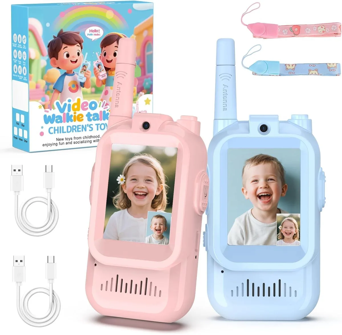 BlueFire JK200 Video Walkie Talkies 2-pack Pink Blue — product photo