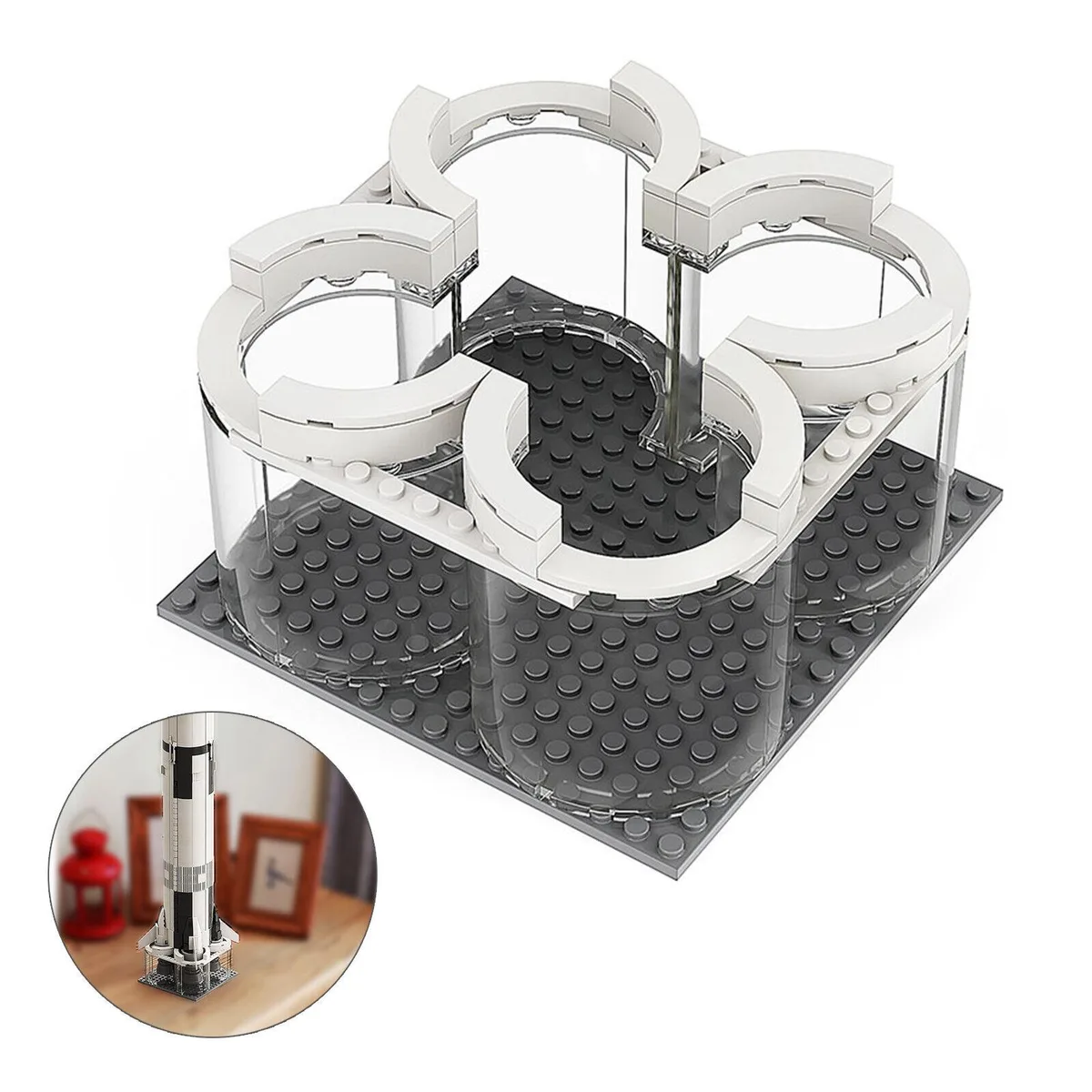 ZITIANYOUBUILD ZITIANYOUBUILD Display Stand for 92176 Apollo Saturn V Building Kit — product photo
