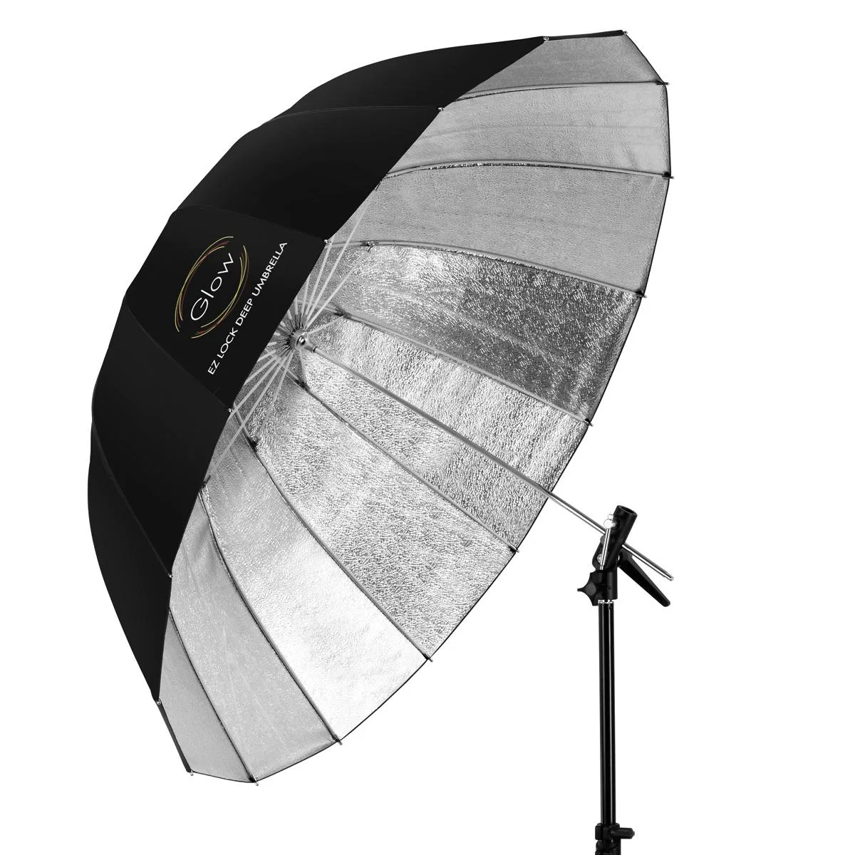 Glow Edge Glow Edge EZ Lock 65" Deep Beaded Silver Fiberglass Umbrella — product photo
