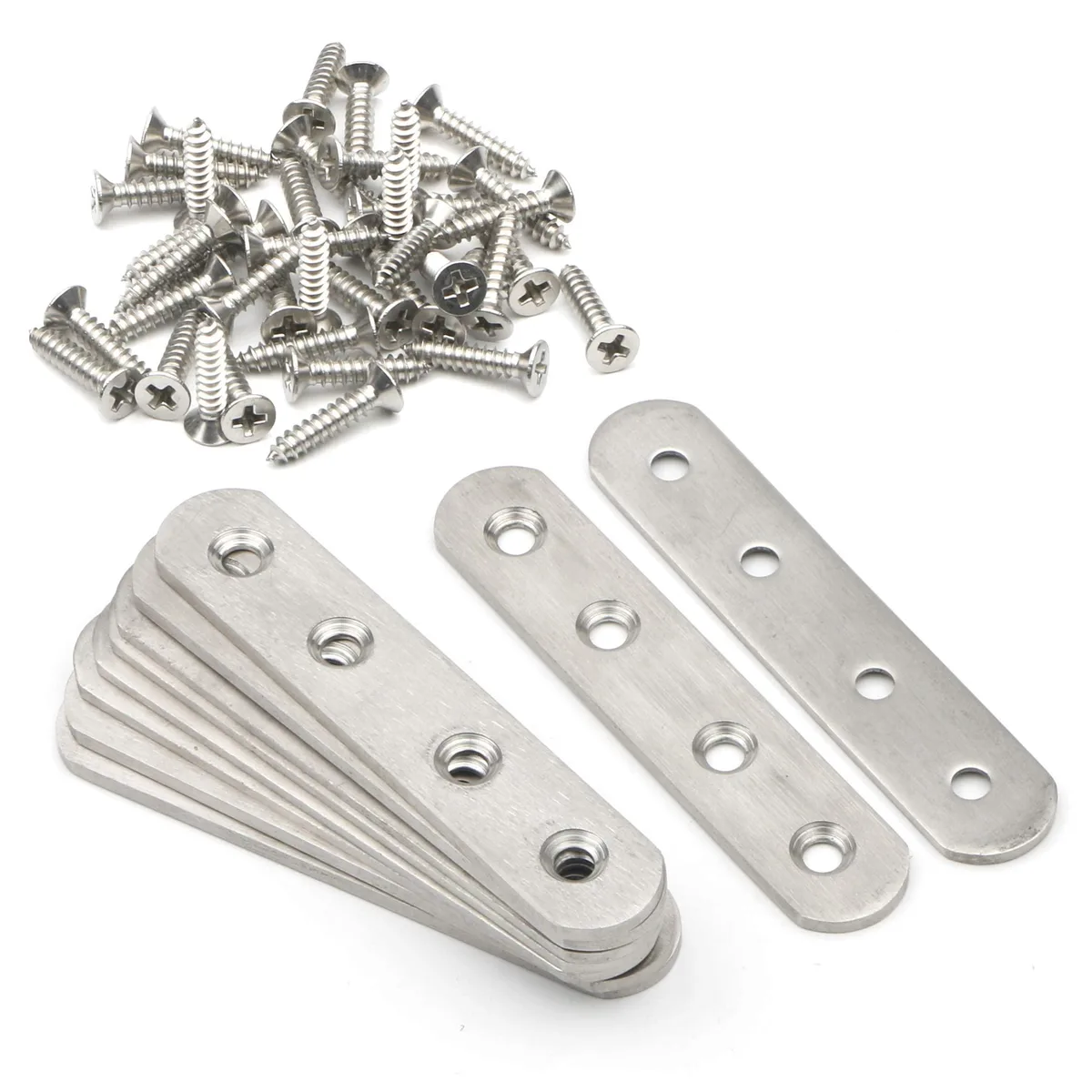  Pxyelec PWJRD060 3.8" Stainless Steel Flat Mending Plate 10 Pack — product photo