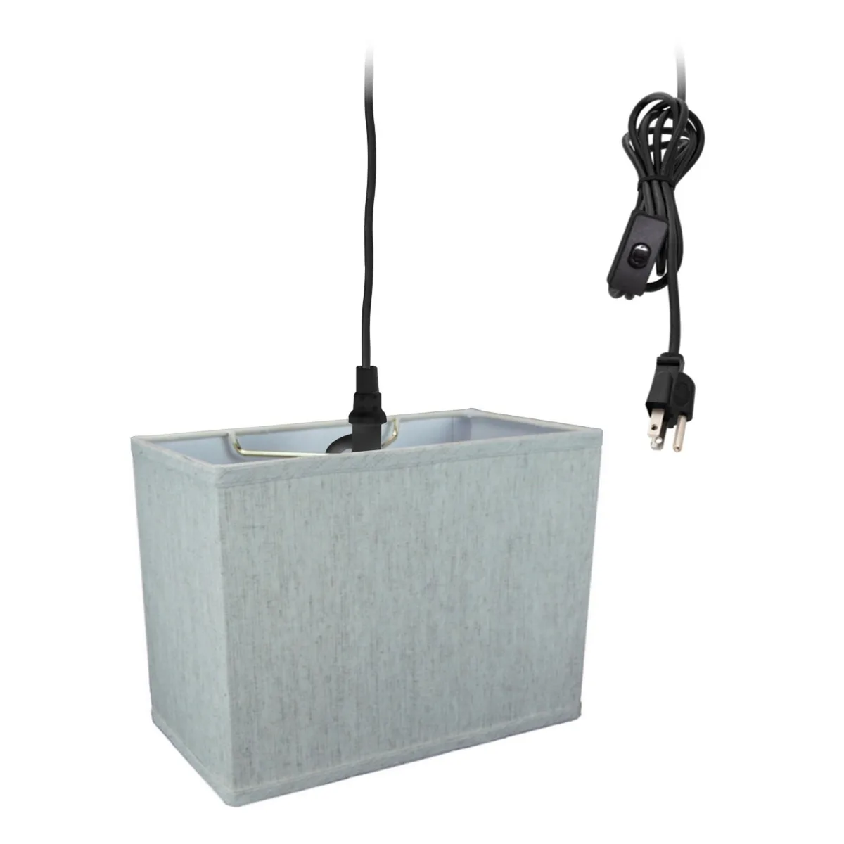 Home Concept Home Concept Rectangular Plug-In Swag Pendant 6.5x12 Textured Oatmeal — product photo