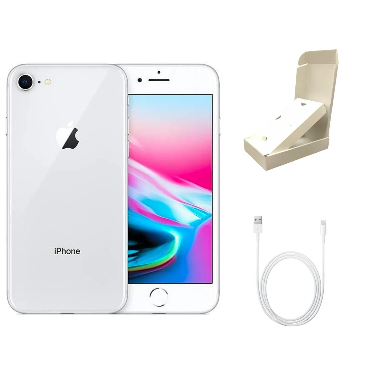 Apple Apple iPhone 8 A1863 256GB Silver cell phones - unlocked — product photo