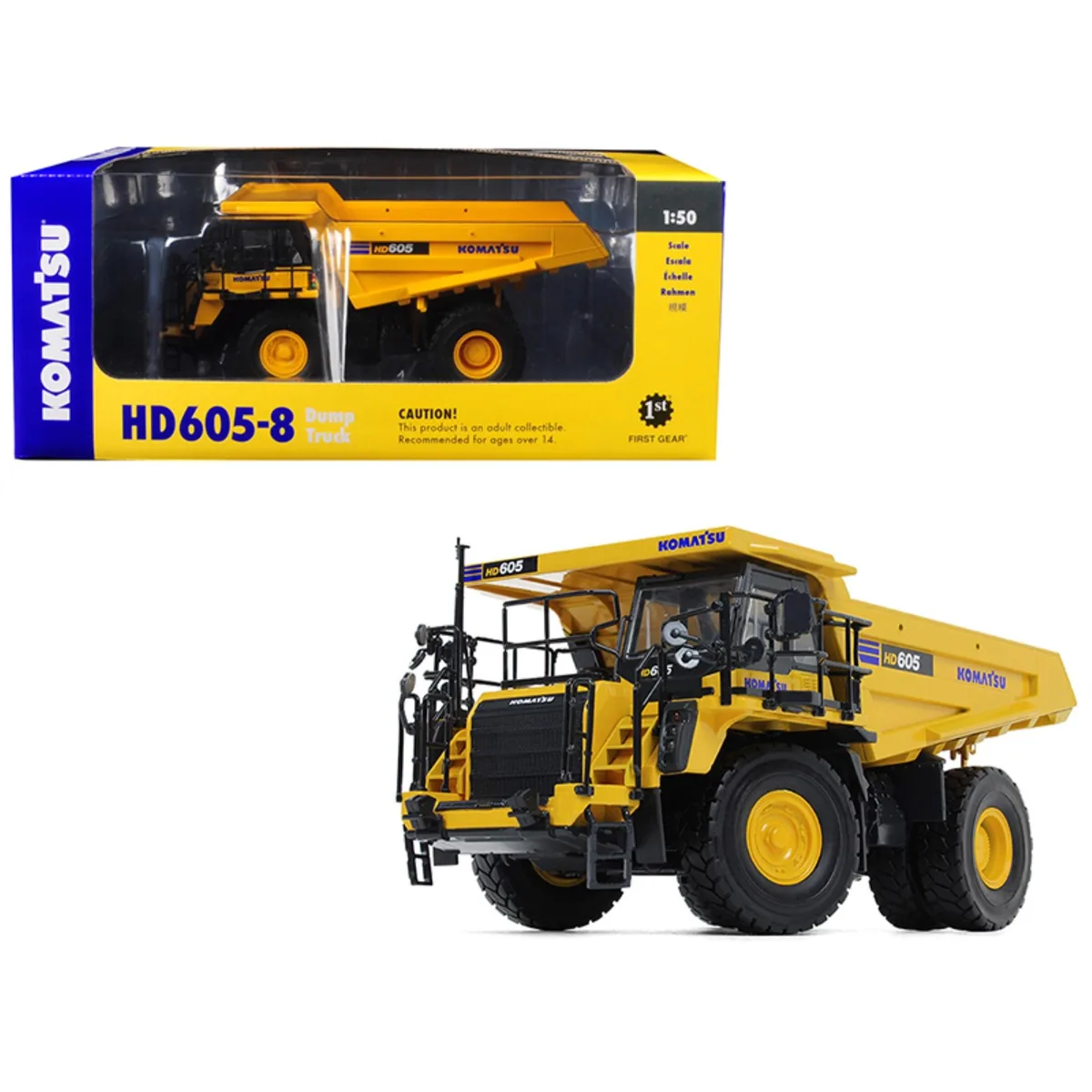 First Gear First Gear Komatsu HD605-8 Dump Truck 1/50 Diecast Vehicle — product photo