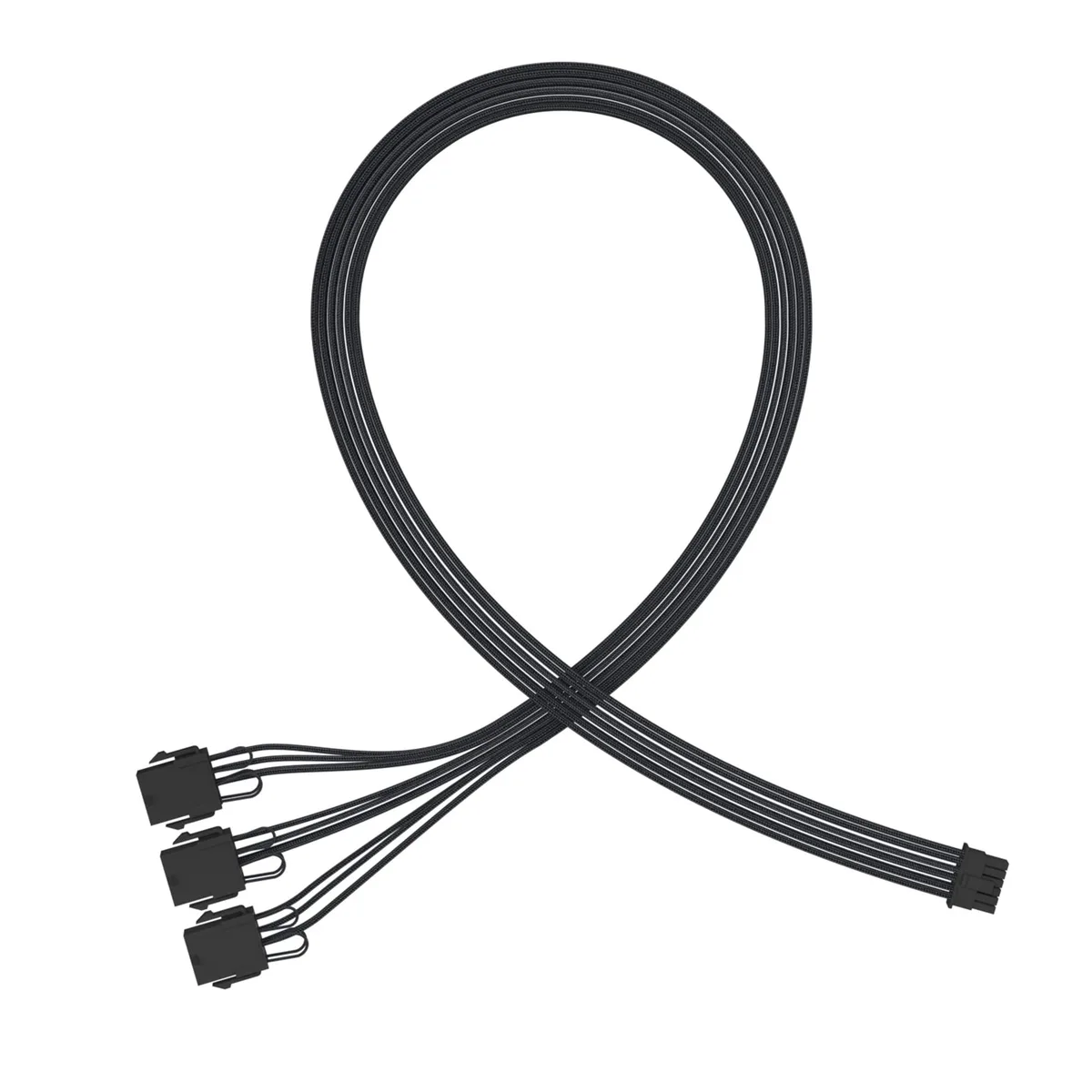 Vszerda Vszerda PCIe 5.0 16-Pin (12+4) to 3x8 PCI-E Sleeved Extension Cable 30cm — product photo