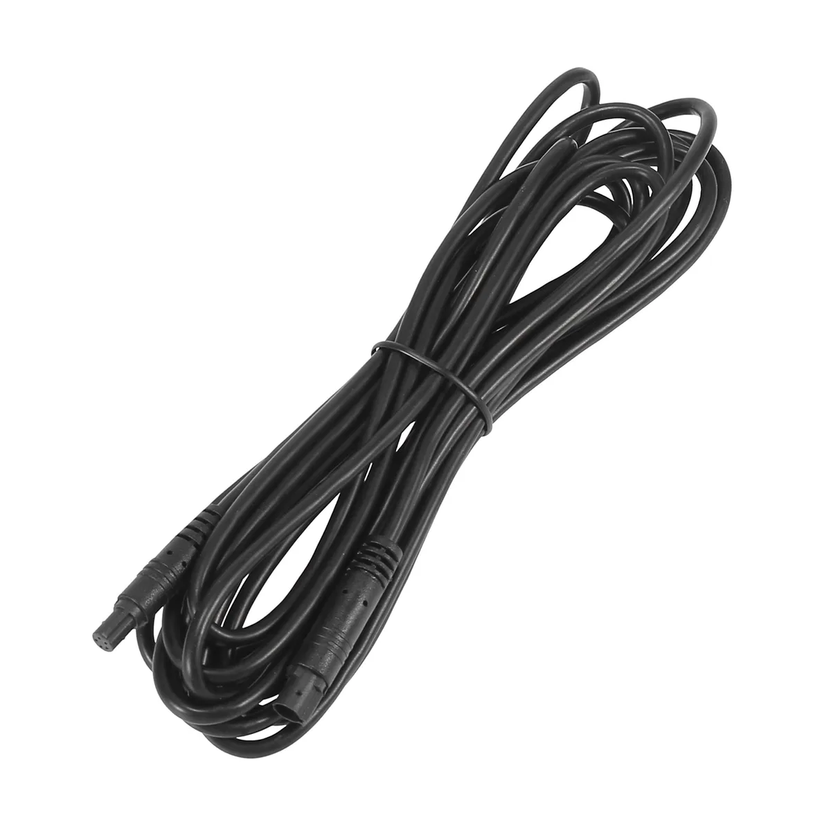 Black 5-pin backup camera extension cable 4m 13ft PVC male female connectors