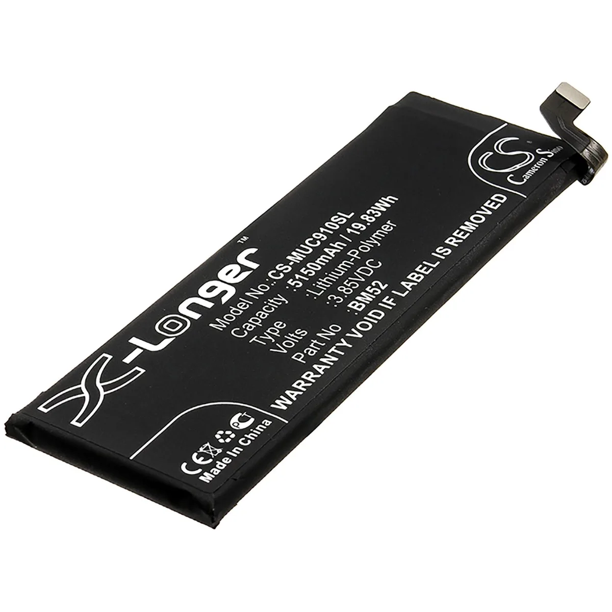Cameron & Co Cameron & Co DS-CS-MUC910SL cell phone battery 5.15 Ah Li-Polymer black — product photo