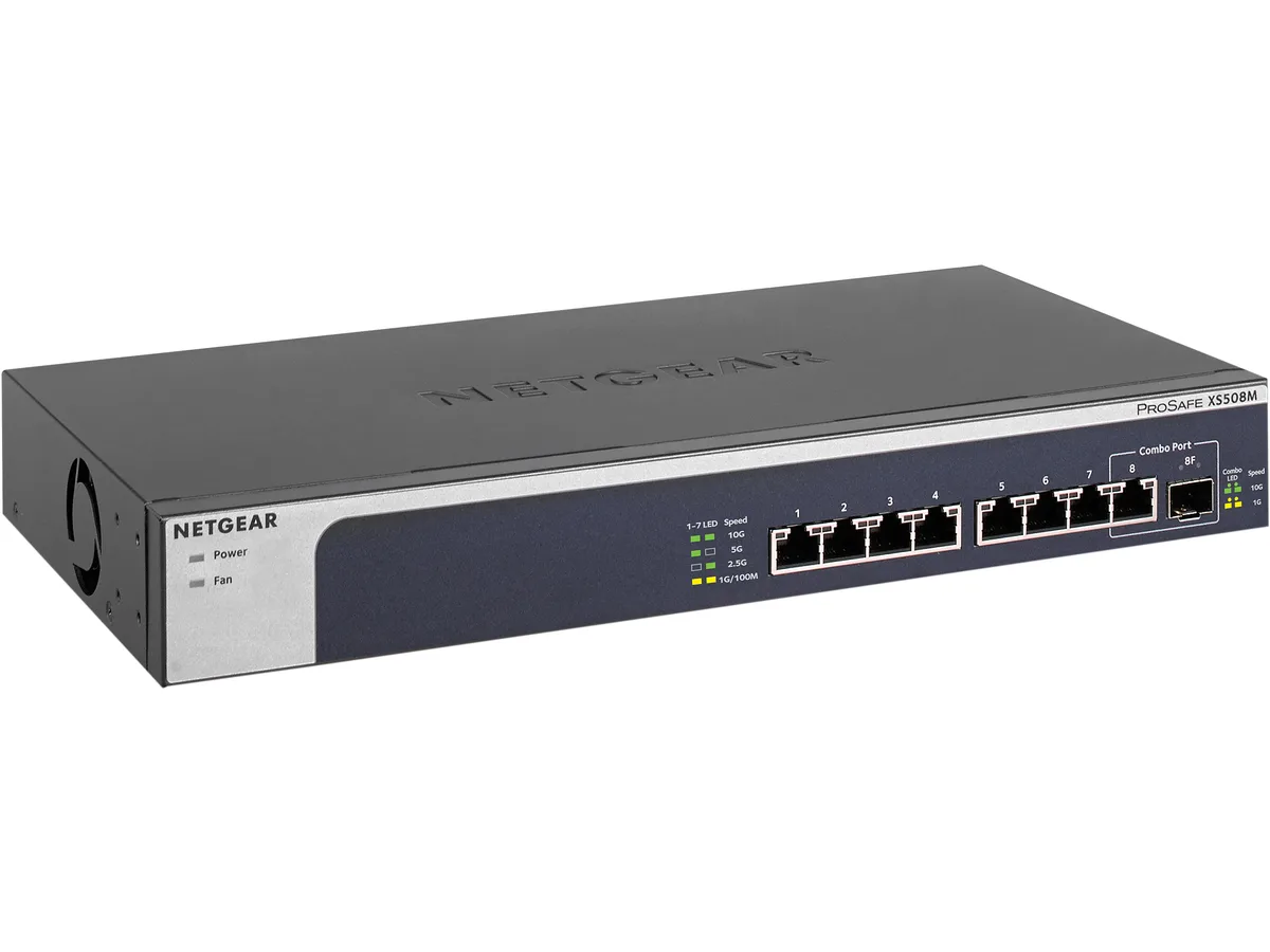 Netgear Inc. Netgear Inc. XS508M-100NAS 8-port 10G Multi-Gig network switch — product photo