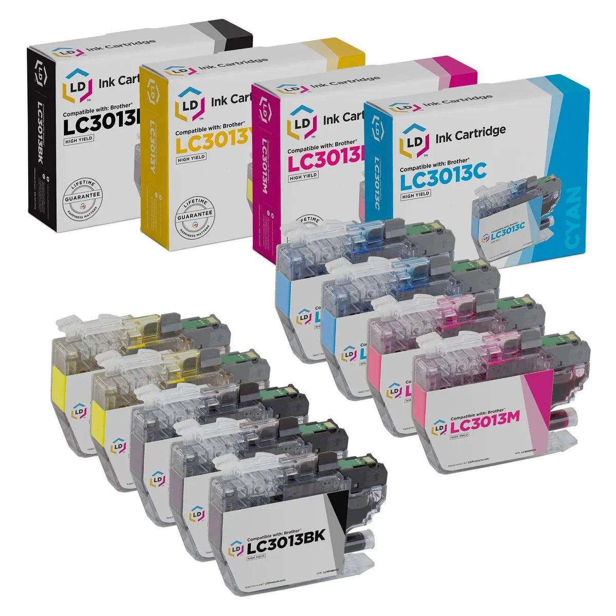 Brother Brother LC3013 High Yield Ink 3 Black 2 Cyan 2 Magenta 2 Yellow — product photo