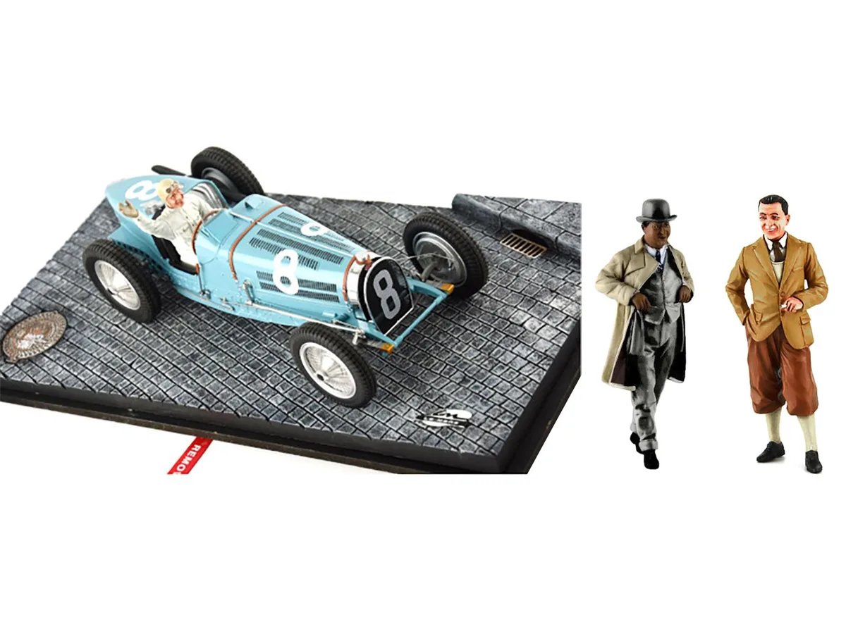 Le Mans Miniatures Le Mans Miniatures Bugatti T59 #8 1934 Monaco GP 1/18 Resin with Figures — product photo