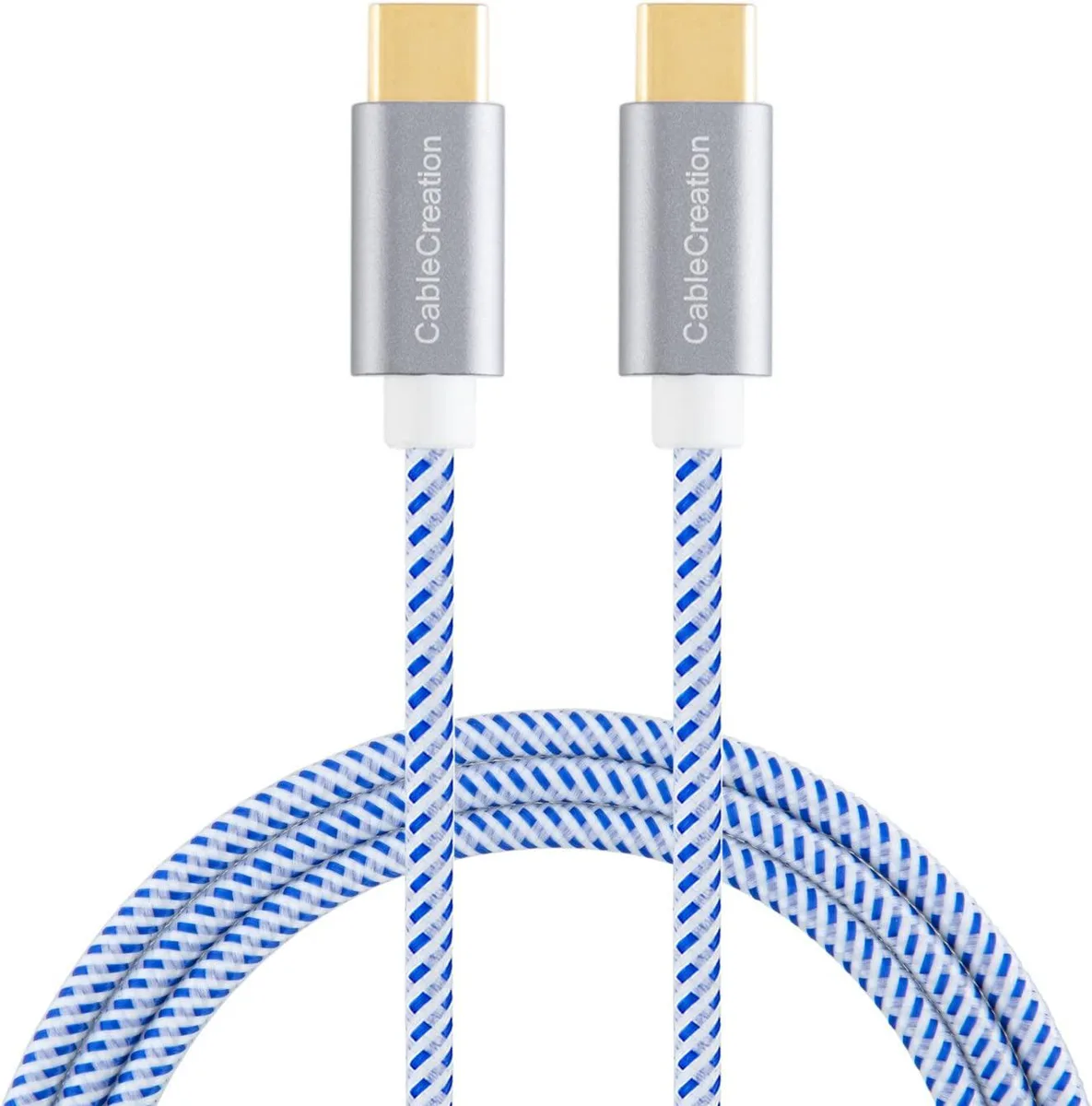 CableCreation CableCreation USB C cable 10ft 60W 480Mbps braided blue — product photo