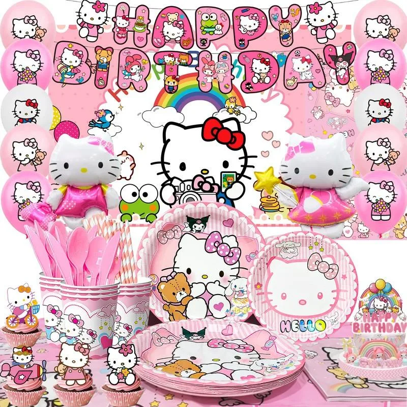 InBoxxarty InBoxxarty Hello Kitty Party Supply Set 124pcs Pink — product photo
