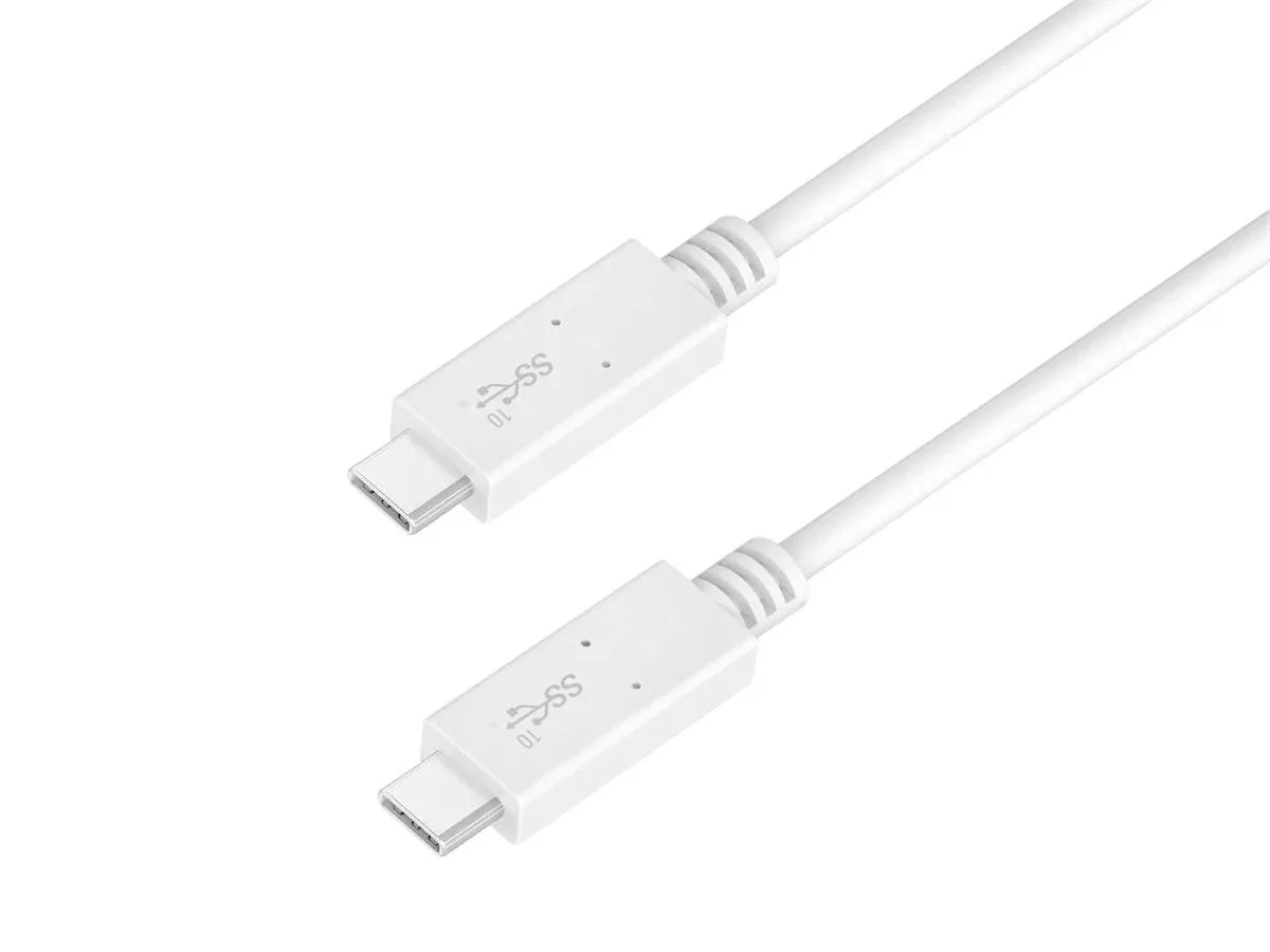 Monoprice Inc. Monoprice 127922 USB C to USB C 3.1 Gen 2 cable 1 m 3.28 ft White — product photo