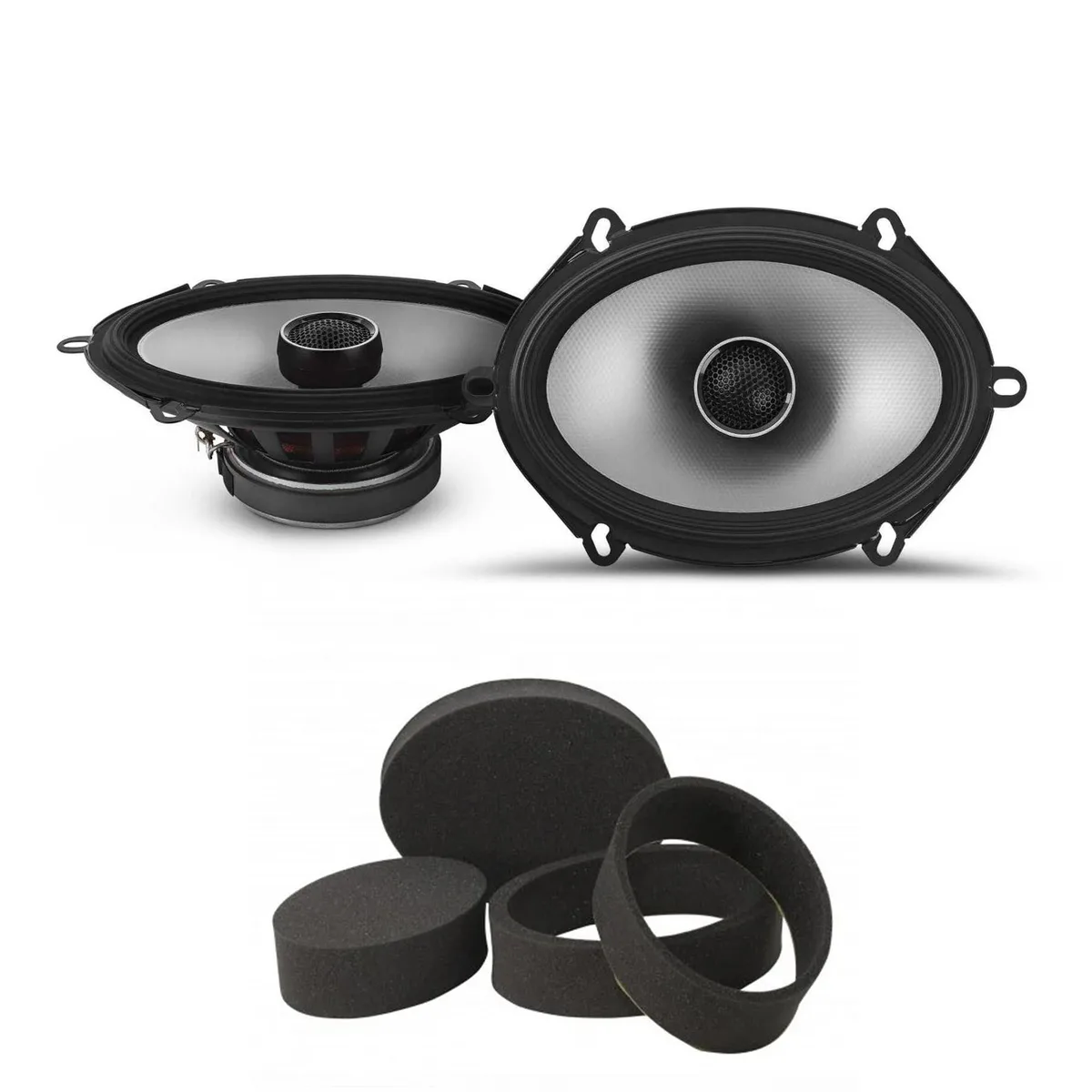 Alpine Alpine S2-S68 6x8" Coaxial Car Speaker with Stinger RKFR5768 Roadkill Fast Rings — product photo