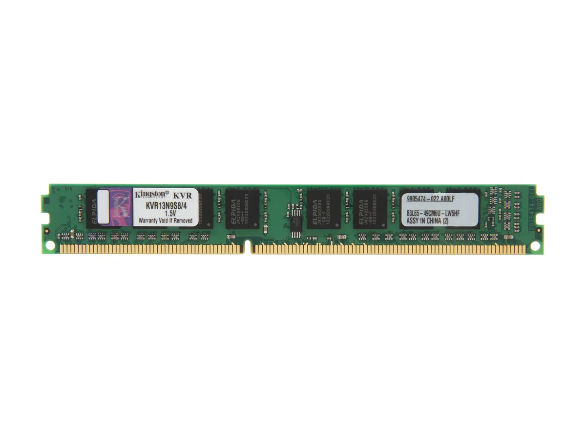 Kingston Technology Corp. Kingston Technology Corp. KVR13N9S8/4 4GB DDR3 1333 desktop RAM — product photo