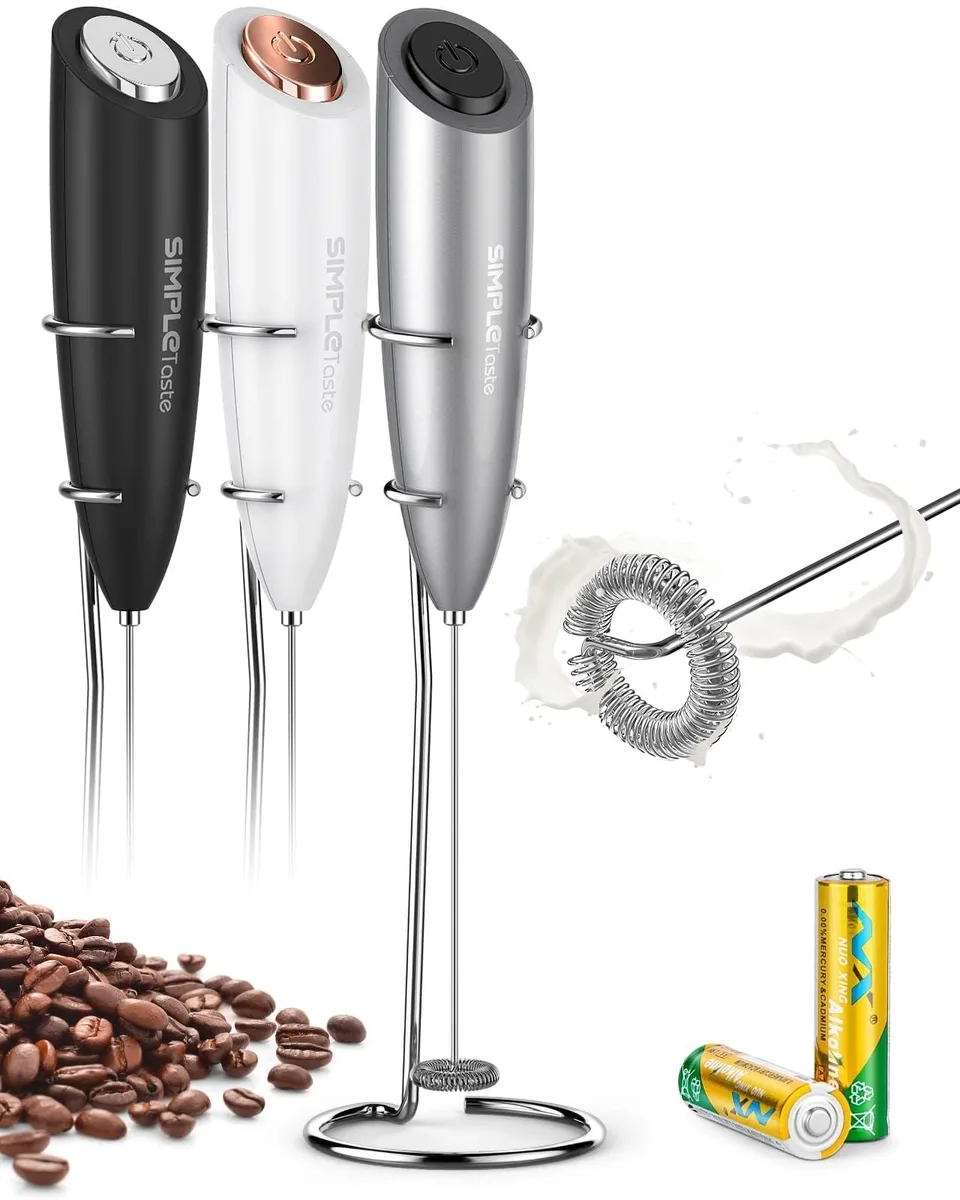  MAXI-MATIC Milk Frother White 9.6 in 0.22 lb 120 V 304 Stainless Whisk — product photo