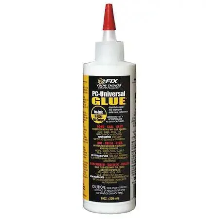 White adhesive bottle labelled PC-Universal 808085 8 fl oz