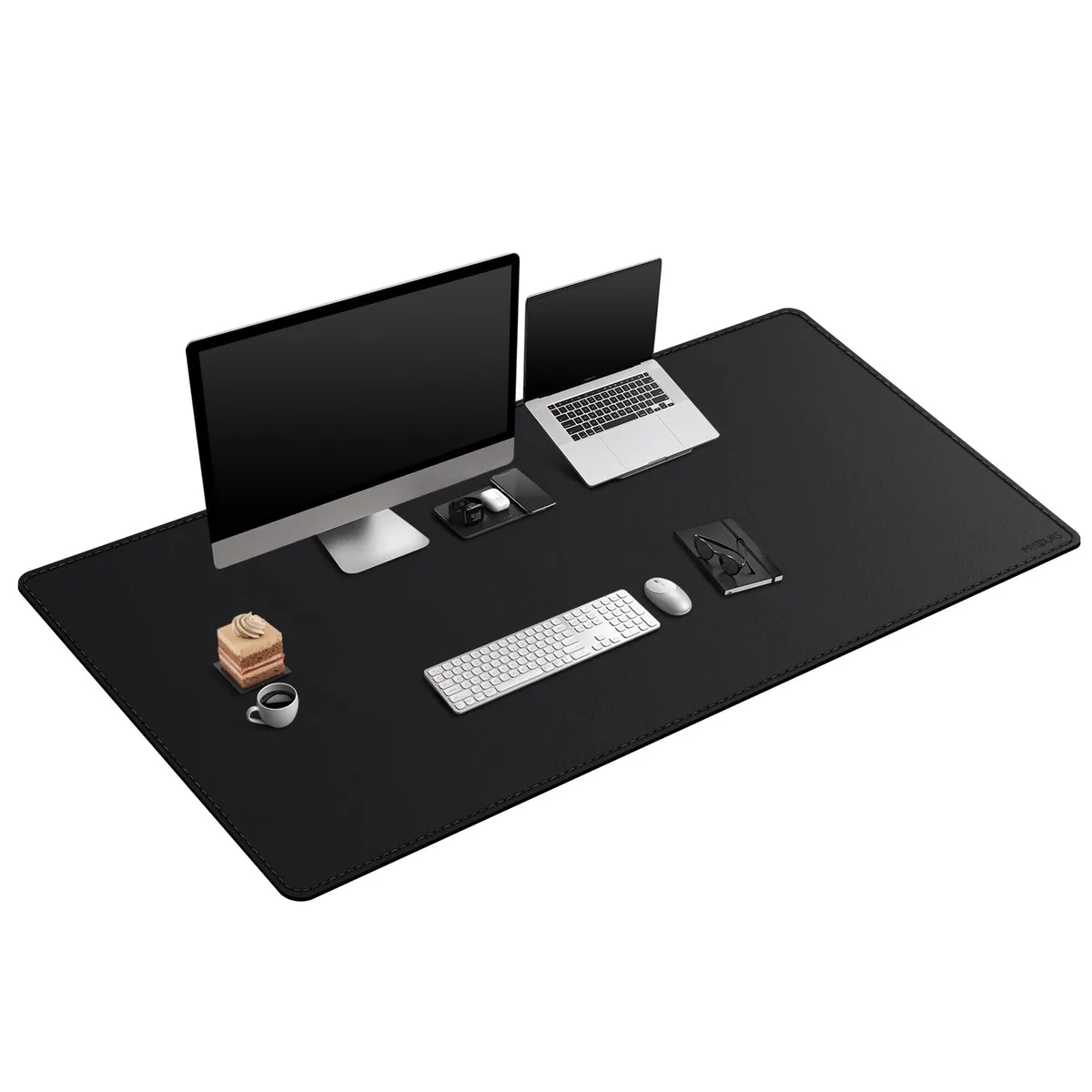 Mydours Mydours Giant Desk Mat 63 x 28 inch PU Leather 2 in 1 accessory (Black) — product photo