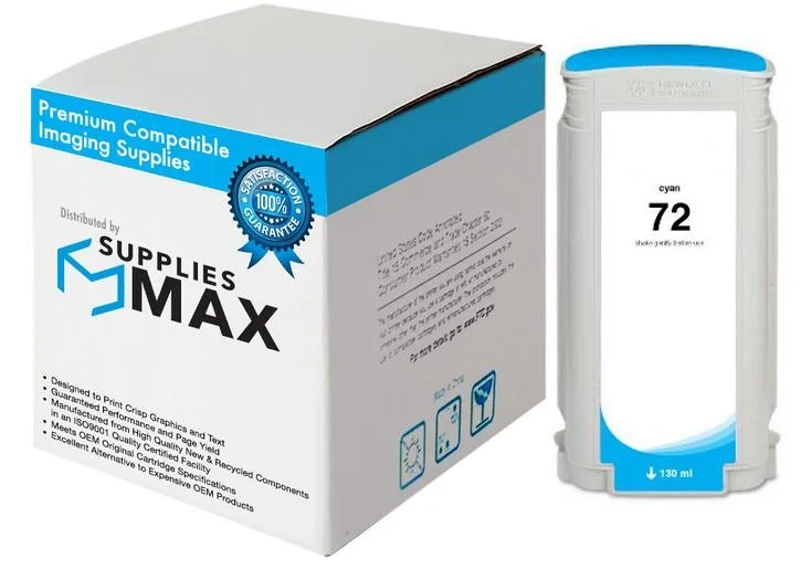 SuppliesMax SuppliesMax HP C9371A Cyan Inkjet Cartridge 130 ML — product photo