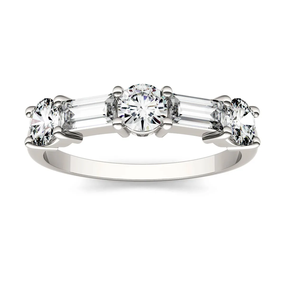 Charles &amp; Colvard Charles &amp; Colvard 5x2mm Baguette Moissanite Ring Size 8 1.15cttw DEW — product photo