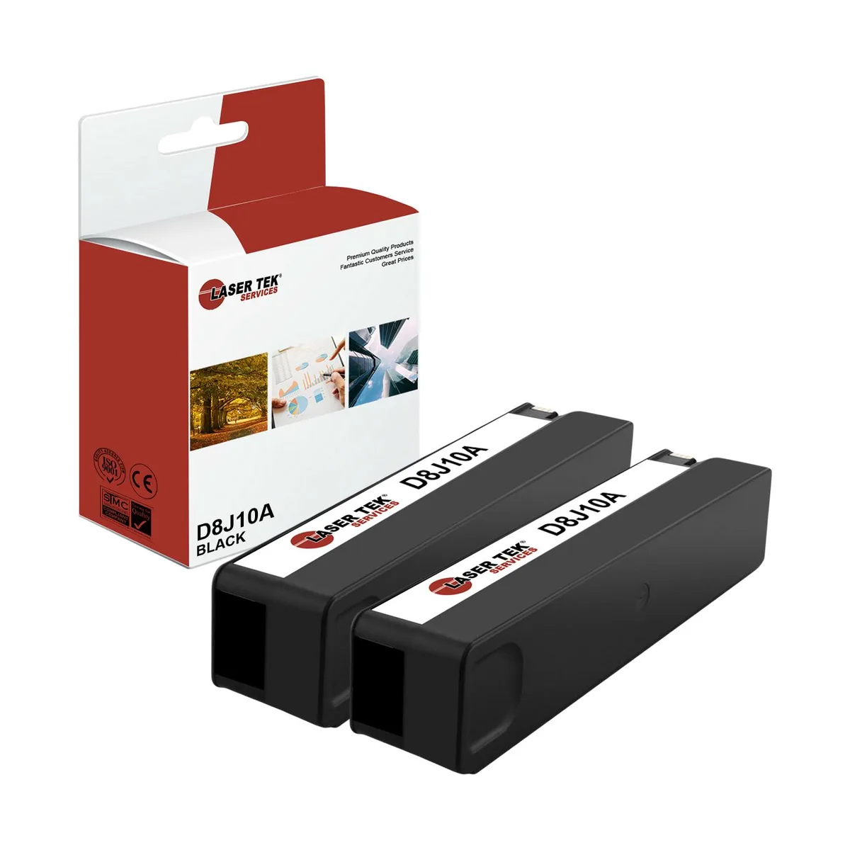 Laser Tek Services Laser Tek Services 980 Black Ink Cartridge 2PK for HP D8J10A — product photo