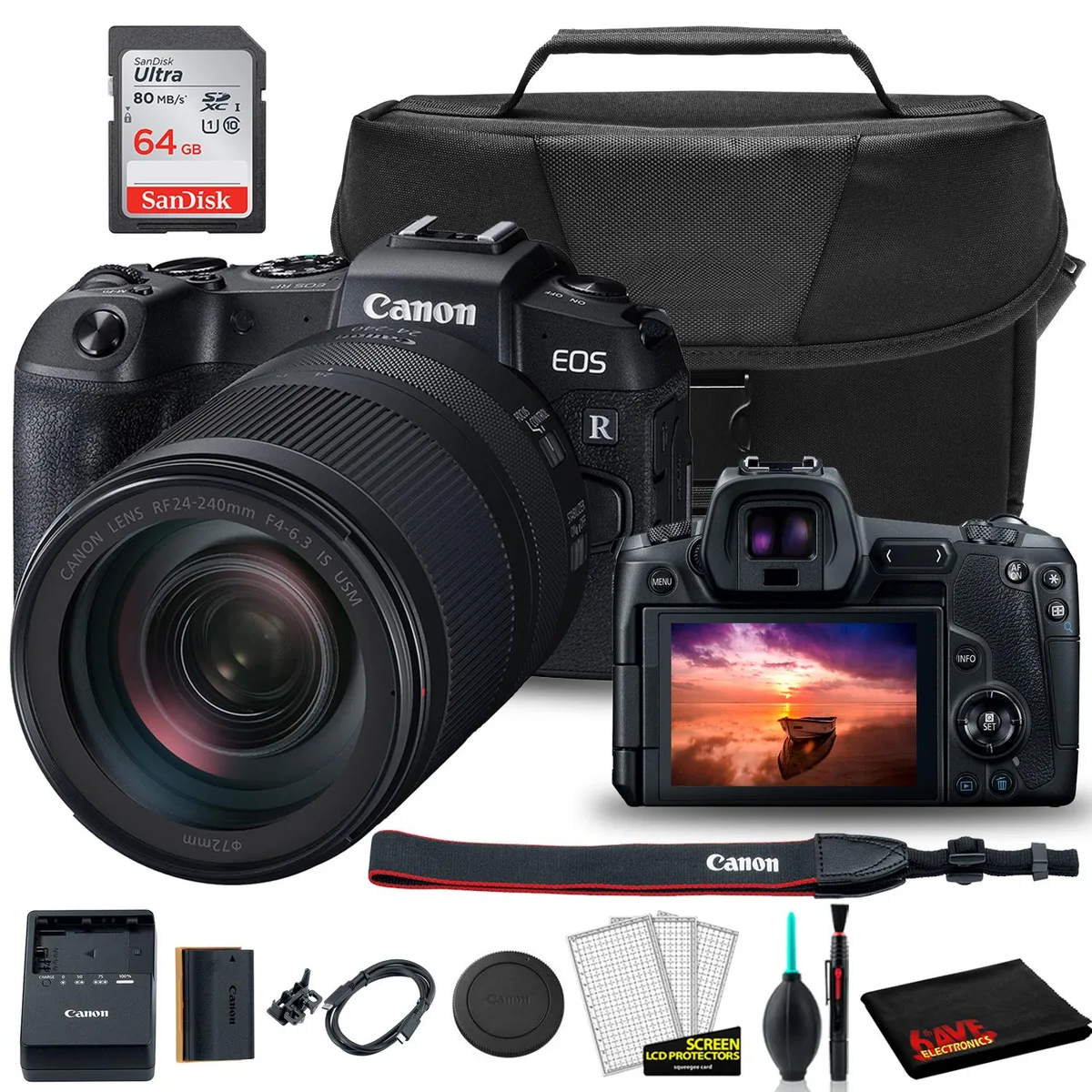 Canon International Canon EOS RP 24-240mm kit + bag 64GB card care compact mirrorless camera — product photo