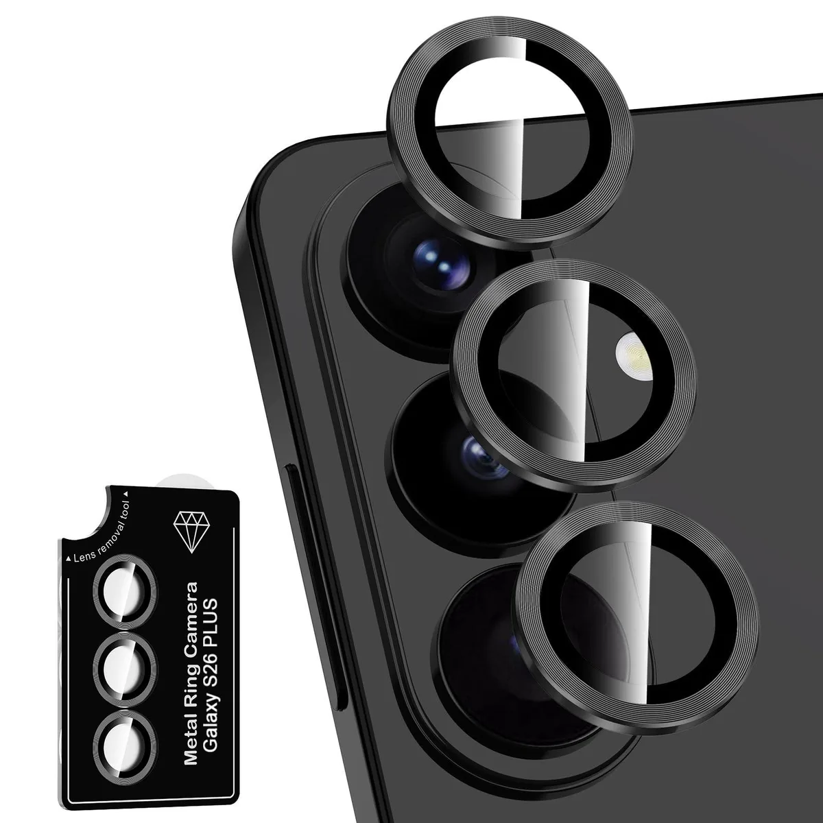  RooCASE BTS0473-01 Camera Lens Protector for Samsung Galaxy S20 Plus Black — product photo