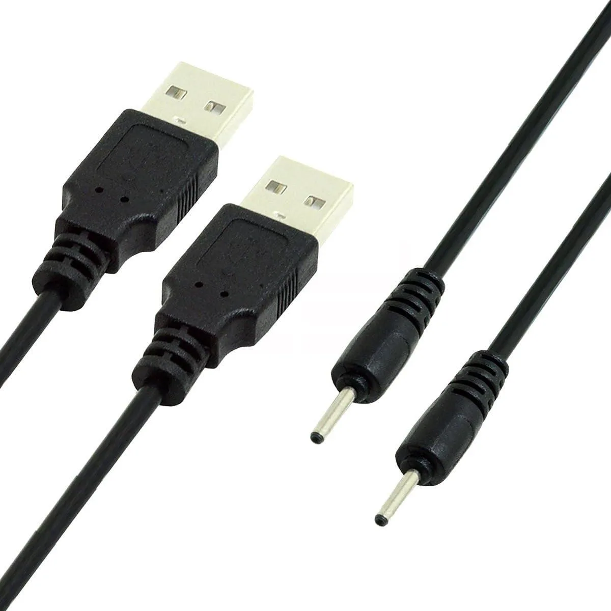 Fervit Fervit USB 2.0 Type-A to 5V DC 2.0x0.7mm Cable 150cm 24AWG 2pcs — product photo