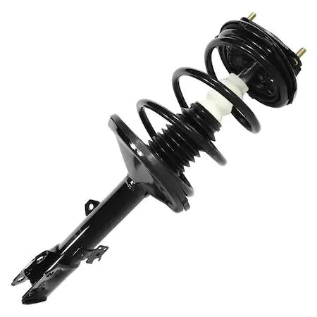 Unity 11258 front right complete strut assembly, silver metal coil spring and housing