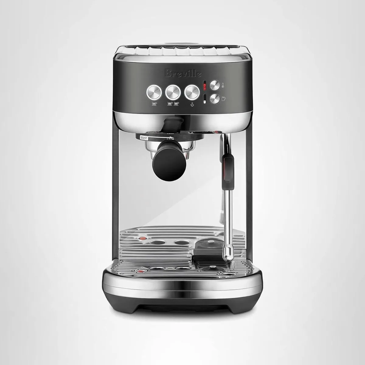 Breville Breville Bambino Plus Black Stainless Steel cappuccino machine — product photo