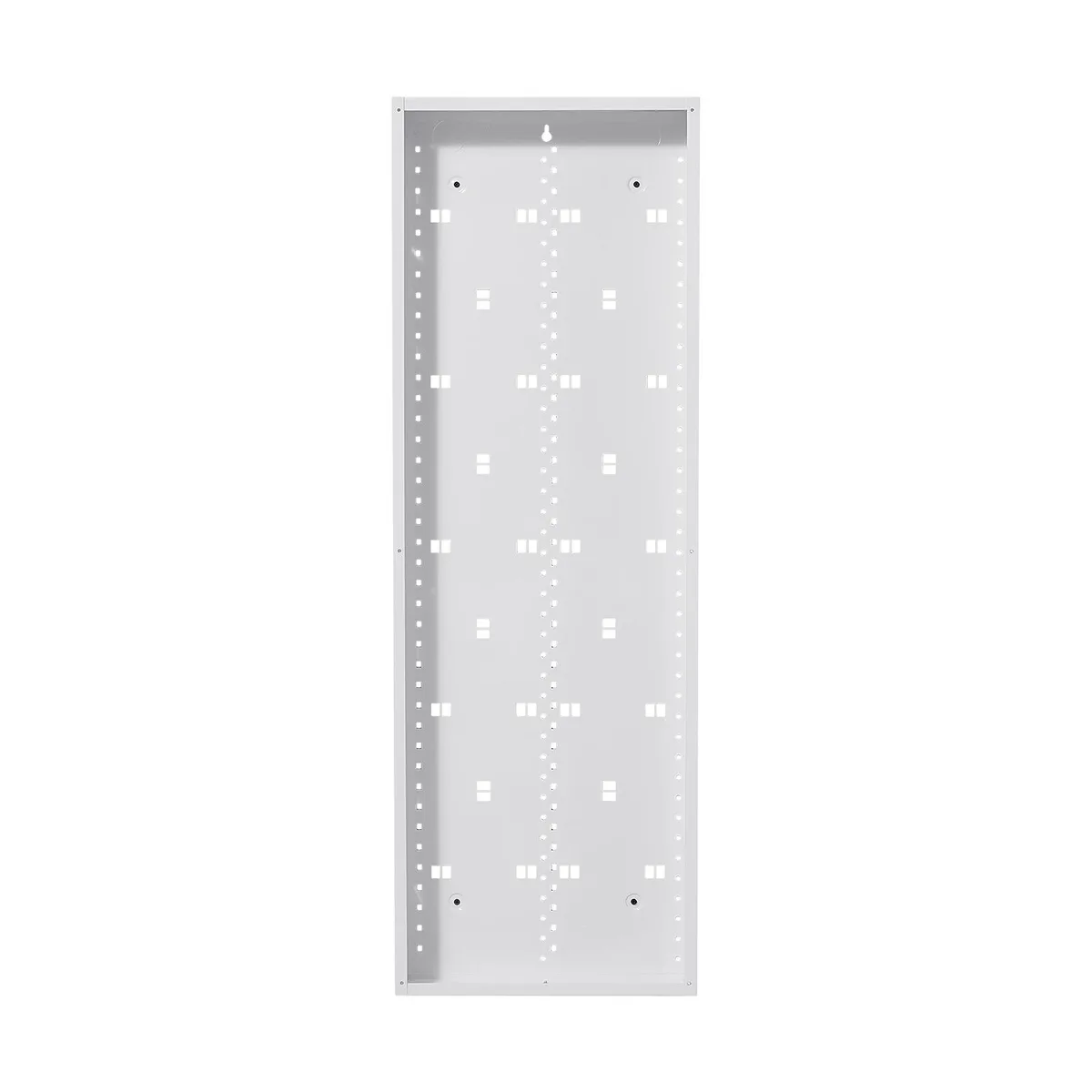 Recessed 42-inch cold-rolled steel media enclosure with cover and multiple cable knockouts